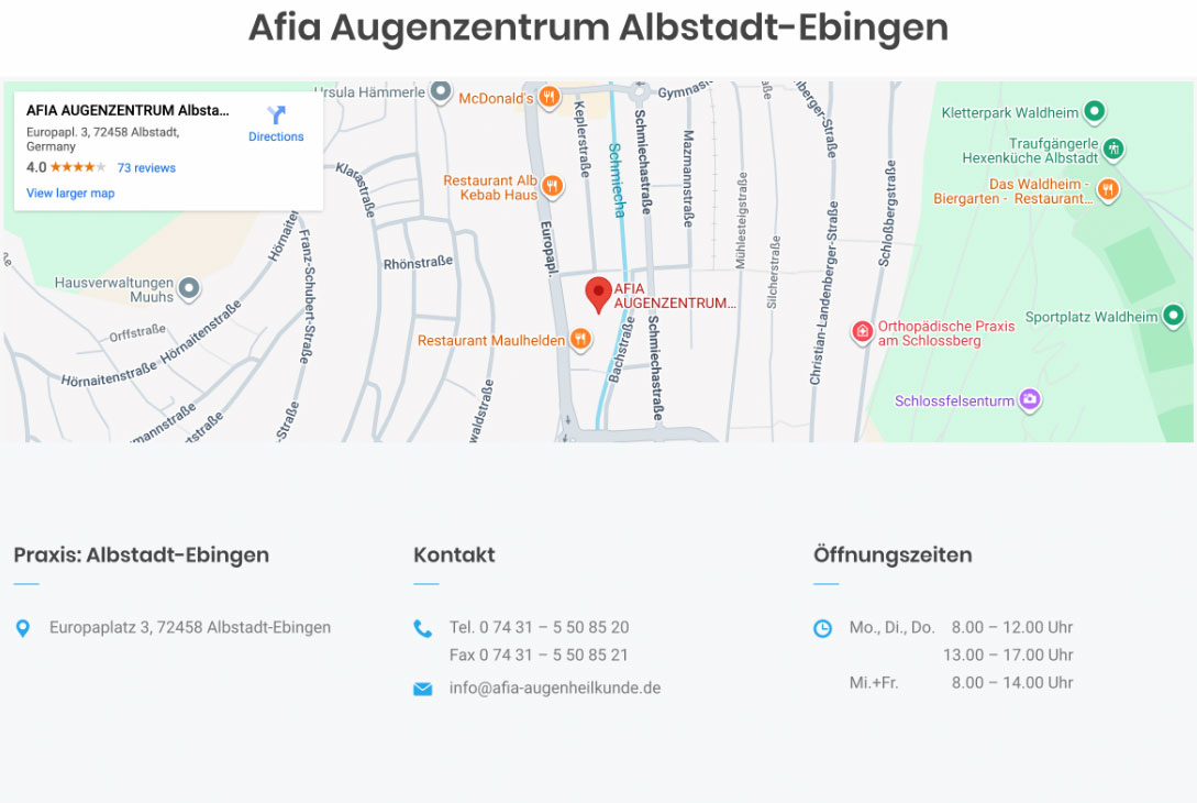 Afia Augenzentrum Albstadt