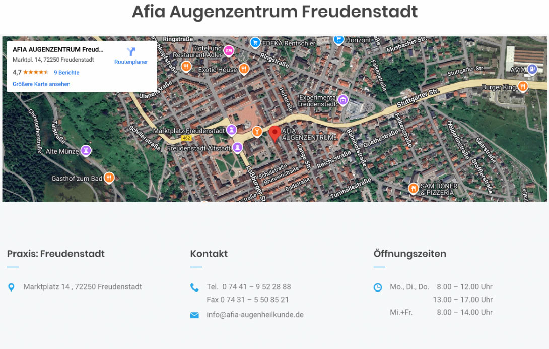 Afia Augenzentrum Freudenstadt
